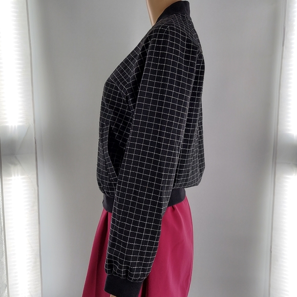 Tibi Windowpane Wool Bomber Jacket 4 - Picture 3 of 11